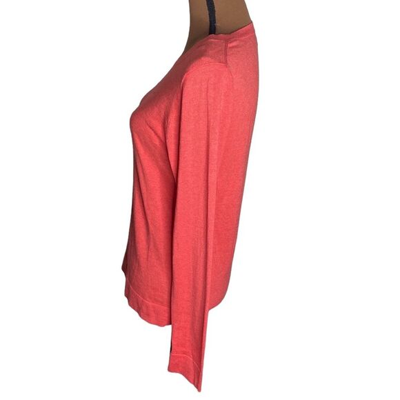 J. Crew Factory Teddie cotton red orange sweater size S - Picture 4 of 11